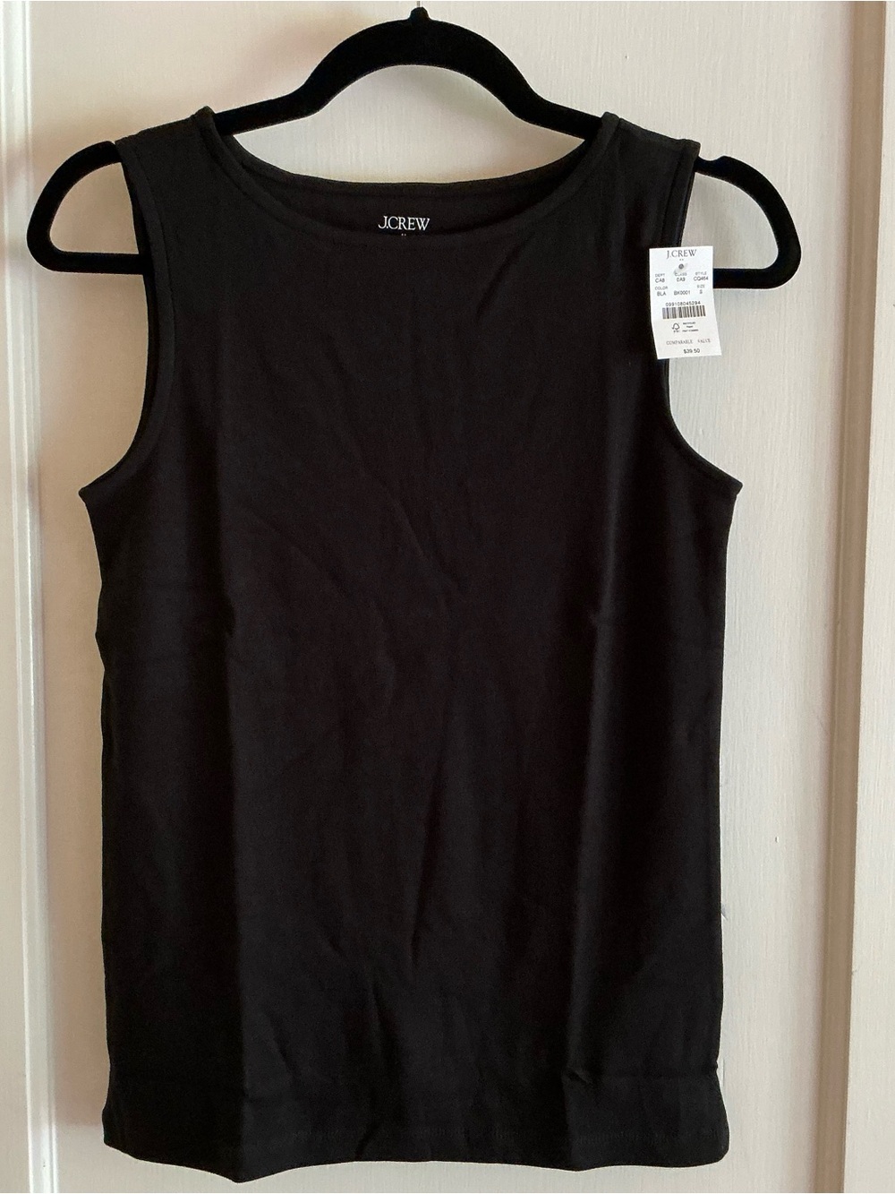 J.CREW Essential Tank - Black NWT